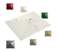 KPEGAXS Tessuto di Ricambio per Ombrellone Quadrato 3x3m 3x4m 8 Stecche Telo di Ricambio per Ombrellone Giardino A Sbalzo Baldacchino Impermeabile UV50+(Beige,3x4m (10x13ft))