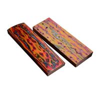 KPHYMOD 2 Pacchetto 3D Legno Colorato Maniglia Bianchi - Materiale Artigianale Ad Alta Resistenza Per Maniglie Di Coltello, Opere D'arte E Tiratore Con L'arco(120X40X9MM)