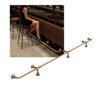 KPHYMOD Kit poggiapiedi con barra in acciaio inossidabile, supporto per isola cucina con staffe a parete e pavimento(Rose Gold,3.6M/11.81FT)