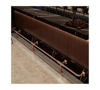 KPHYMOD Poggiapiedi per barra per isola cucina, staffe di supporto sottopiano in acciaio inossidabile/tubo di appoggio, kit completo balaustra per sgabello(Rose Gold,4.6M/15.09FT)