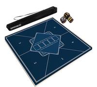 KPHYMOD Tappeto Verde Tappetino da gioco Mahjong con borsa da viaggio e 3 dadi, copritavolo quadrato da gioco spesso e resistente all'usura(Blue,35.43x35.43 in)