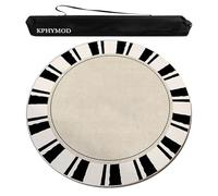 KPHYMOD Tappeto Verde Tappetino Da Gioco Mahjong Poker Beige, Copertura Per Tavolo Circolare Antiscivolo E Antirumore, Tappetino Da Gioco Per La Casa Con Borsa Portaoggetti(39.37x39.37 in)