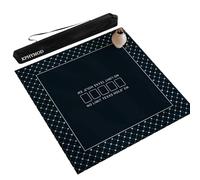 KPHYMOD Tappeto Verde Tappetino Da Mahjong Quadrato Con Borsa Per Il Trasporto, Antiscivolo E Antirumore, Copertura Per Tavolo Da Gioco Di Carte Da Poker(Black,39.37x39.37in)