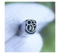 KPHYMOD Timbri Metallici Timbri Professionali con Lettere in Metallo, Modello Zodiacale Cinese, Set di Punzoni in Acciaio per Gioielli in, Pelle, Legno, Intaglio Artigianale(Rat,7MM)