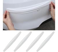 KPIRXO 4 Pezzi Protezione Paraurti Auto per Fiat Freemont 2012-2016 2017 2018 2019 2020-pr 5seats, Strisce Adesive per Auto Angolo Paraurti Guardia Protezione Carbonio Adesivo,B/White