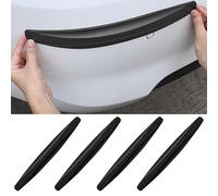KPIRXO 4 Pezzi Protezione Paraurti Auto per Fiat Panda Punto Ulysse Brava Barchetta, Strisce Adesive per Auto Angolo Paraurti Guardia Protezione Carbonio Adesivo,A/Black
