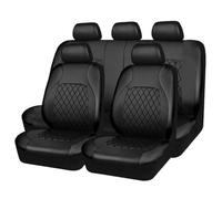 KPIRXO Coprisedili Auto per Peugeot 308 SW P5 T9 2014-2023, Auto A 5 Posti Coprisedile Auto Copri Sedili per Auto Universale, Set da 9 Pezzi Coprisedili Auto Pelle,A/Black