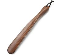 KPKPK Calzascarpe in legno di noce con manico extra lungo, aiuto for vestirsi da viaggio e da casa for anziani/Stivali, ergonomico(Walnut,38cm)