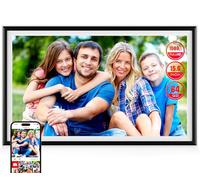 KPKUE - Cornice per foto digitale intelligente WiFi - Display touch Full HD da 15,6 pollici, cornice elettronica da 64 GB, montaggio a parete per decorazione domestica, supporta schede USB e