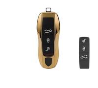 KPLYDSASTD Guscio Chiave Telecomando Auto in Oro specchiato, Adatto for Porsche 911 Carrera Panamera Boxster Cayman Cayenne Macan Custodia per Chiavi dell'auto(A)