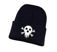 KPOADBU So-ul Eat-er Cappellino Uomo Invernale, Berretto con Stampa di Anime in Maglia, Berretto da Sci per Adulti, Adolescenti e Bambini, Slouchy(Black15)
