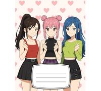 KPop Composition Notebook - Heart Style, 110 Ruled Pages: Cute K-Pop school journal featuring kawaii manga-style anime idols in a photocall pose, ideal for fans, writing, notes, and everyday use