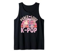 KPOP - Cuffie retrò KPOP Peace Love K-Pop Heart K Pop Girl Canotta