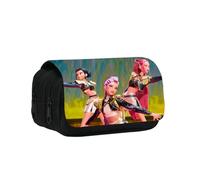 Kpop Dem_on Hu_nters Astuccio, Huntrix Merch Astuccio Bambino di Grande Capacità, Studenti Cancelleria Matita Borsa, Anime astuccio con Cerniera di Grande Capacità per La Scuola e L'ufficio