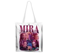 Kpop Demon Borsa in Tela Stampata Semplice e Creativa, Borsa a Tracolla Riutilizzabile, Shopper Bag, Tote Bag, per Fare Shopping, Viaggiare, Festeggiare, Regalo per Amanti del Kpop, 33 x 37 cm (F）