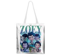 Kpop Demon Borsa in Tela Stampata Semplice e Creativa, Borsa a Tracolla Riutilizzabile, Shopper Bag, Tote Bag, per Fare Shopping, Viaggiare, Festeggiare, Regalo per Amanti del Kpop, 33 x 37 cm (G）