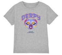 KPOP Demon Hunters - Derpy Collegic Kids T Shirt, Heather Grey, 5-6