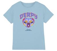 KPOP Demon Hunters - Derpy Collegic Kids T Shirt, Light Blue, 7-8