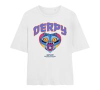 KPOP Demon Hunters Derpy Collegic - Maglietta Oversize da Donna, Bianco, M