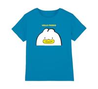 KPOP Demon Hunters - Hello Friend Derpy Letter Kids T Shirt, Sapphire, 7-8