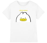 KPOP Demon Hunters - Hello Friend Derpy Letter Kids T Shirt, White, 5-6