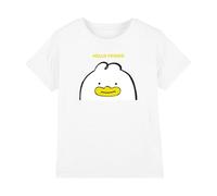 KPOP Demon Hunters - Hello Friend Derpy Letter Kids T Shirt, White, 9-11