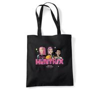Kpop Demon Hunters Huntrix Blocky Glam - Borsa per la spesa, riutilizzabile, 38 x 42 cm, colore: nero