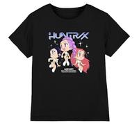 KPOP Demon Hunters - Huntrix Chibi Group Kids T Shirt, Black, 12-13
