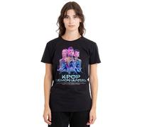 KPOP Demon Hunters Huntrix Huntrx Billboard Poster T-Shirt Donna, Nero, XL