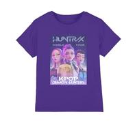 KPOP Demon Hunters Huntrix Huntrx World Tour Billboard T-Shirt Bambini, Viola, 12-13 A