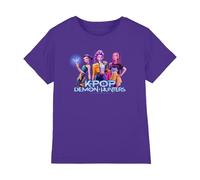 KPOP Demon Hunters - Huntrix KPOP Group Kids T Shirt, Purple, 7-8