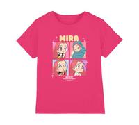 KPOP Demon Hunters - Huntrix Mira Chibi Boxes Kids T Shirt, Fuchsia, 5-6