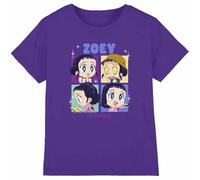 KPOP Demon Hunters - Huntrix Zoey Chibi Boes Kids T Shirt, Purple, 5-6