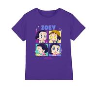 KPOP Demon Hunters - Huntrix Zoey Chibi Boes Kids T Shirt, Purple, 7-8