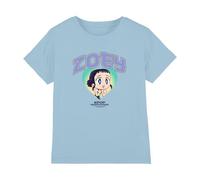 KPOP Demon Hunters - Huntrix Zoey Collegic Kids T Shirt, Light Blue, 7-8