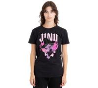 KPOP Demon Hunters Jinu Demon Heart Flames Ladies T Shirt, Black, XX-Large