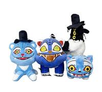 Kpop Demon Hunters Plush,Cute Tiger Plushie toy Collectible Stuffed Animal For Boys Girls Adults Kpop Fans Halloween Birthday Gift And Desktop Decor for Kids & Fans Collectors (4PCS)