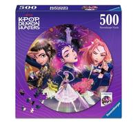 KPop Demon Hunters Round Jigsaw Puzzle For the fans (500 Pieces)