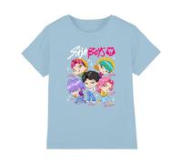 KPOP Demon Hunters - Saja Boys Chibi Poster Kids T Shirt, Light Blue, 3-4