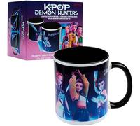 KPop Demon Hunters Ufficiale Huntrix Tazza Simpatica 315ml, Tazze Ceramica Tè e Caffè, Adatto al Microonde e Alla Lavastoviglie, Regali per Lei (Nero Huntrix)
