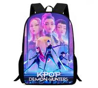 KPop Demon Hunters Zaino per la scuola - Anime, articolo per fan per bambini, grande scomparto, leggero e delicato sulla schiena, Stlye-5, 16Inch