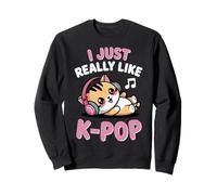 KPOP Kawaii Cat Chibi Kitten Mi Piace Davvero K Pop Girl Felpa