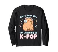KPOP Non Ti Sento STO ascoltando K-Pop Capybara Maglia a Manica
