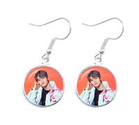 KPOP - Orecchini pendenti per bambini, con gemme di vetro, gioielli per fan, idea regalo alla moda