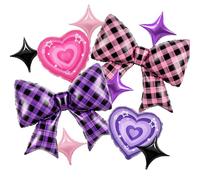 Kpop Palloncini con fiocco Y2K Palloncini per feste di compleanno Y2K Decorazioni per feste di compleanno Kpop Decorazioni di compleanno Girly Goth Party Emo Decorazione di compleanno Ragazza Gotico