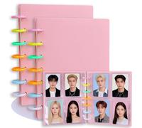 Kpop - Set di 2 nastri fotografici da 40 pagine, 160 tasche, per Fujifilm Instax Mini, immagini Polaroid, carte da collezione e carta d'identità, colore: Rosa