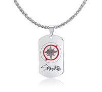 Kpop Stray Kids Collana con ciondolo a forma di merch, per bambini, in acciaio inox, per regali, Acciaio inossidabile