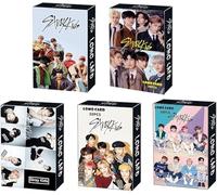 Kpop Stray Kids da 5/150 biglietti di auguri per bambini randagi Lomo Kpop con scatola per cartoline