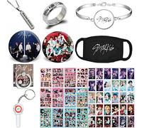 Kpop Stray kids Set regalo per bambini randagi per regali, per bambini randagi, adesivi, braccialetto, scudo facciale, anelli, collana con ciondolo, perno a bottone, porta anello per telefono