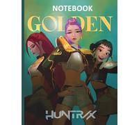 KPop's Golden Composition Notebook: Demon Hunter's Lined Journal for Young Adults - 120 Pages, 7.44" x 9.69" in